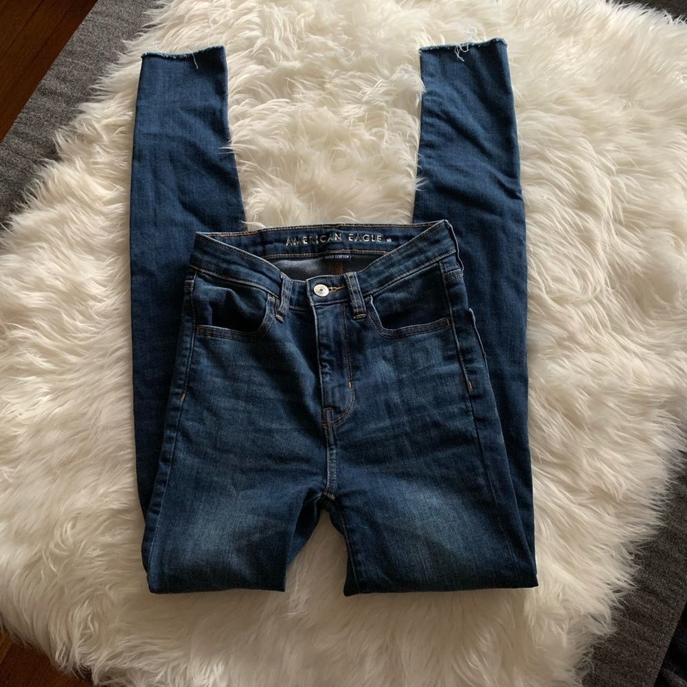 American eagle outfitters super high rise jegging crop